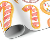 Cadeau Papier d'emballage de biscuit de Noël de vacances (Coin rond)