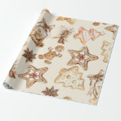 Cadeau Papier d'emballage de biscuits de Noël (Déroulé)
