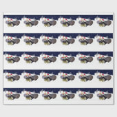 Cadeau Papier d'emballage de blaireaux de fête (Plat)