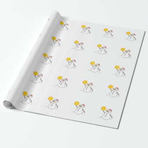 Cadeau Papier d'emballage de bonhomme de neige de polo