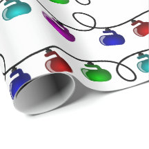 Papier d'emballage de bordage de lumières de Noël