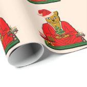 Cadeau papier d'emballage de Bouddha de vacances (Coin rond)