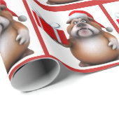 Cadeau Papier d'emballage de bouledogue (Coin rond)