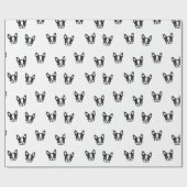 Cadeau Papier d'emballage de bouledogue français (Plat)