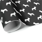 Cadeau Papier d'emballage de bouledogue français (Coin rond)