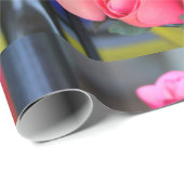 Cadeau papier d'emballage de bouquet de rose (Coin rond)