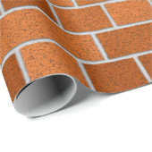 Cadeau Papier d'emballage de brique rouge (Coin rond)