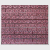 Cadeau papier d'emballage de briques fantaisie (Plat)