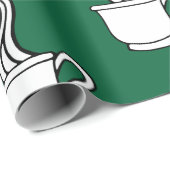 Cadeau Papier d'emballage de café vert (Coin rond)