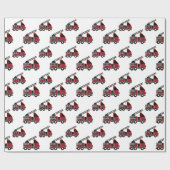 Cadeau Papier d'emballage de camions de pompiers (Plat)