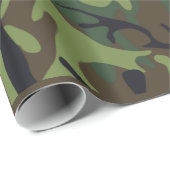 Cadeau Papier d'emballage de Camo (Coin rond)