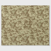 Cadeau Papier d'emballage de camouflage bronzage de (Plat)