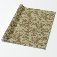 Papier d'emballage de camouflage bronzage de