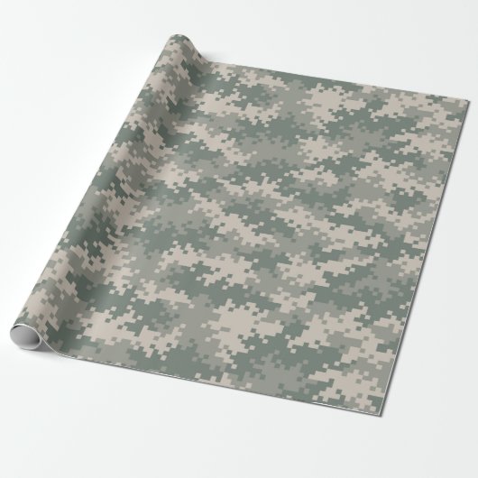Cadeau Papier d'emballage de camouflage de Digitals (Déroulé)