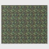 Cadeau Papier d'emballage de camouflage vert (Plat)
