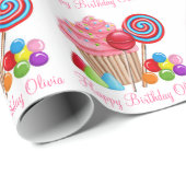 Cadeau Papier d'emballage de Candyland (Coin rond)