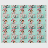 Cadeau Papier d'emballage de caniche de joker (Plat)