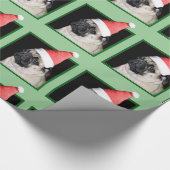 Cadeau Papier d'emballage de carlin de Noël (Coin)