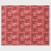 Cadeau Papier d'emballage de carlin de Noël (Plat)