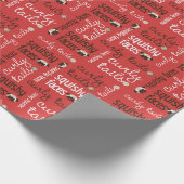 Cadeau Papier d'emballage de carlin de Noël (Coin)