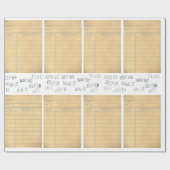 Cadeau Papier d'emballage de carte de bibliothèque (Plat)