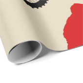 Cadeau Papier d'emballage de cavalier de Motorcross (Coin rond)