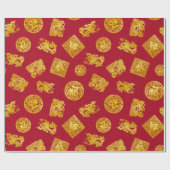 Cadeau Papier d'emballage de célébration chinoise (Plat)