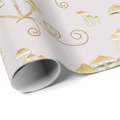 Cadeau Papier d'emballage de champignons (Coin rond)