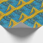Cadeau Papier d'emballage de chat bleu (Coin)