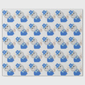 Cadeau Papier d'emballage de chat de Hanoukka (Plat)