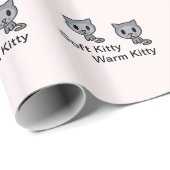 Cadeau Papier d'emballage de chat de Kitty (Coin rond)