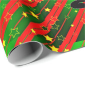 Cadeau Papier d'emballage de chat de Noël (Coin rond)