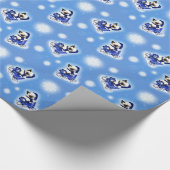 Cadeau Papier d'emballage de chat de Noël d'hiver (Coin)