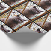 Cadeau Papier d'emballage de chat gris (Coin)
