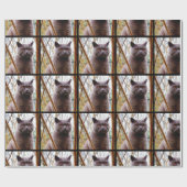 Cadeau Papier d'emballage de chat gris (Plat)