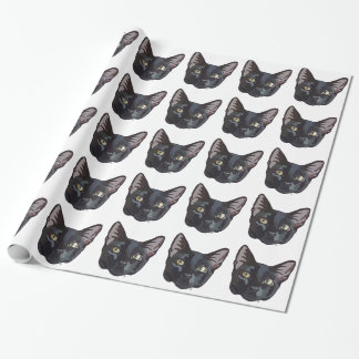 Cadeau Papier d'emballage de chat noir