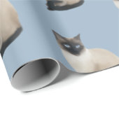 Cadeau Papier d'emballage de chat siamois (Coin rond)