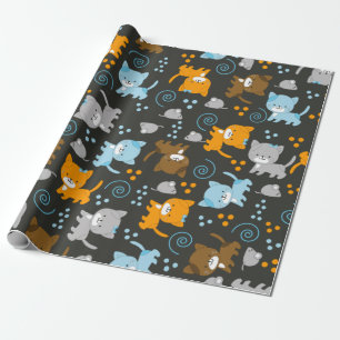 Cadeau Papier d'emballage de chats mignons