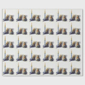 Cadeau Papier d'emballage de chats vintages (Plat)