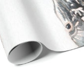 Cadeau Papier d'emballage de cheval noir (Coin rond)