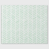 Cadeau Papier d'emballage de Chevron - menthe (Plat)