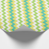 Cadeau Papier d'emballage de chevrons : Jaune, vert, (Coin)