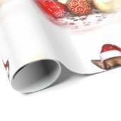 Cadeau Papier d'emballage de chien de chiwawa de Noël (Coin rond)