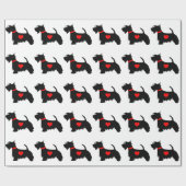 Cadeau Papier d'emballage de chien de Scottie (Plat)