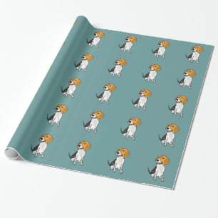 Cadeau Papier d'emballage de chien mignon de beagle