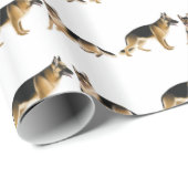 Cadeau Papier d'emballage de chiens de la police K9 de (Coin rond)