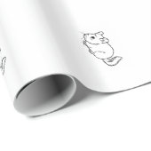 Cadeau Papier d'emballage de chinchilla (Coin rond)