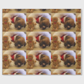 Cadeau Papier d'emballage de chiot de boxeur de sommeil (Plat)