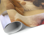 Cadeau Papier d'emballage de chiot de boxeur de sommeil (Coin rond)