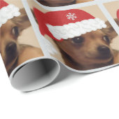 Cadeau Papier d'emballage de chiwawa de Noël (Coin rond)